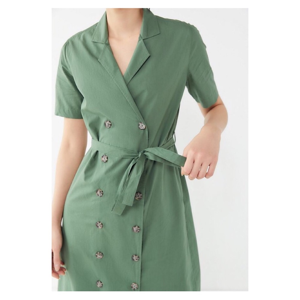 UO Holly Double Breasted Midi Shirt Dress - Picture 3 of 8